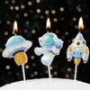 Astronaut Cake Candle Child Happy Birthday Party for Universe Outer Space Theme Birthday Party Decorations Cake Decorating Tools