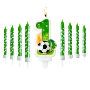 green football numbers 0 9 candle happy birthday boys ball baking candles creative sports ball party decoration