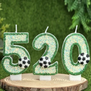 night light football 0 9 free combination digital candles, birthday candles are very suitable for high end baking cake decoratio