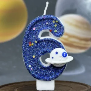 diy planet themed spaceship 0 9 diy digital candle dark blue birthday candle outer space themed party cake decoration
